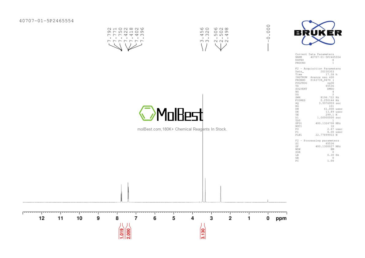 Physical sample testing spectrum (NMR) of 40707-01-5