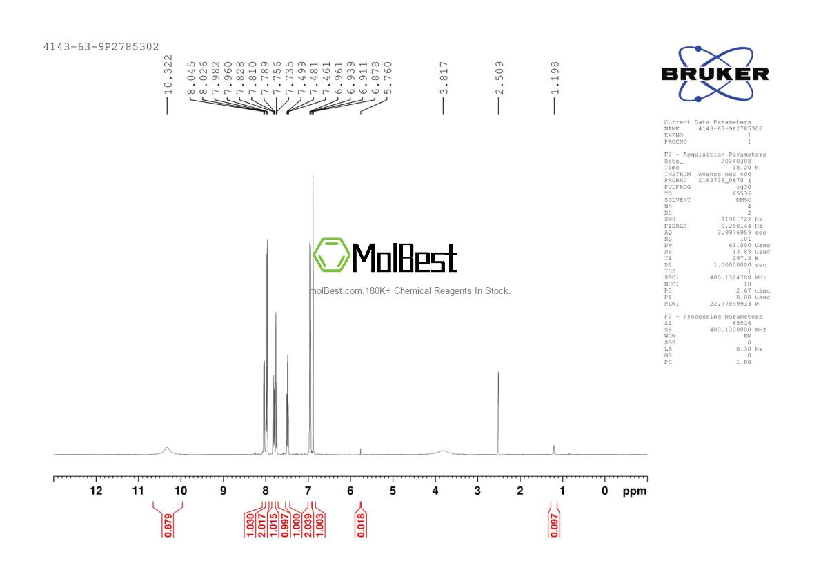 4143-63-9 fiziksel numune test spektrumu (NMR)