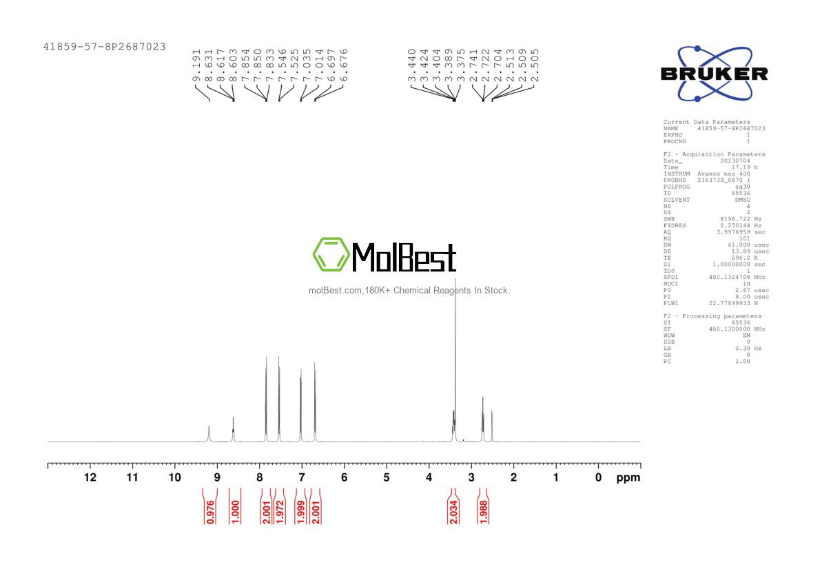 41859-57-8 fiziksel numune test spektrumu (NMR)