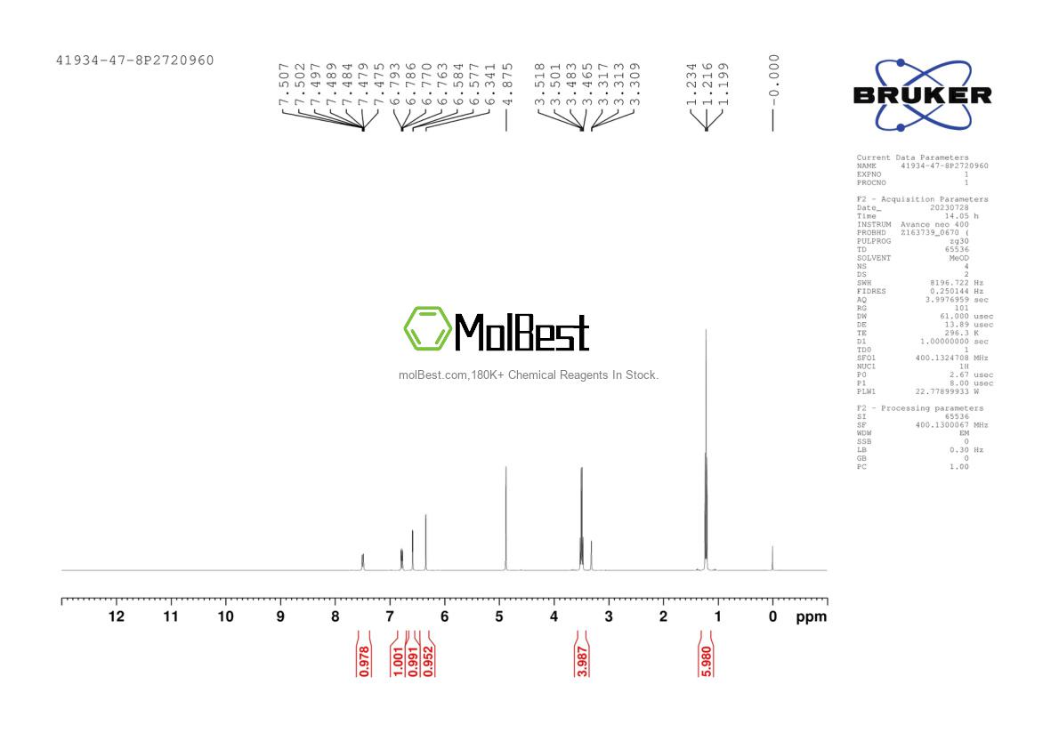 41934-47-8 fiziksel numune test spektrumu (NMR)