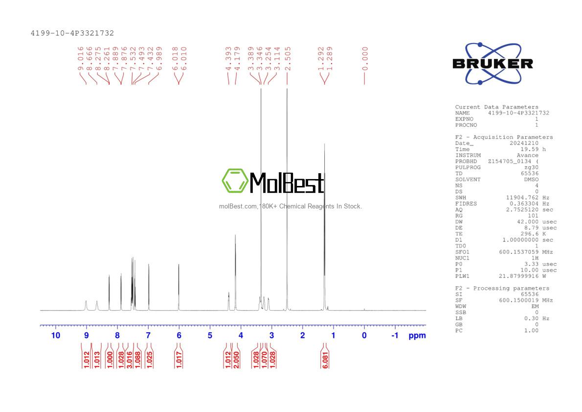 4199-10-4 fiziksel numune test spektrumu (NMR)