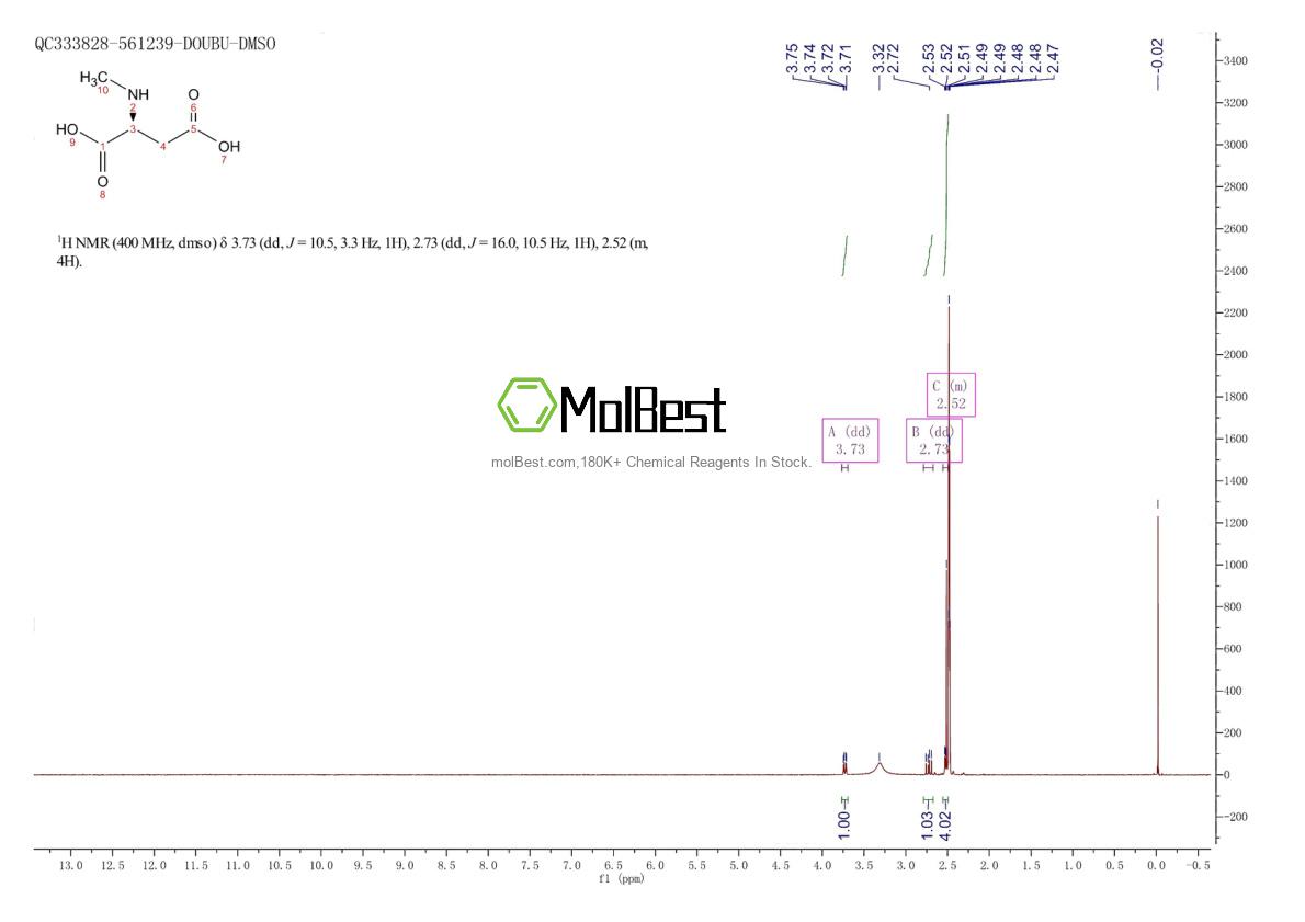 Espectro de teste de amostra física (NMR) de 4226-18-0