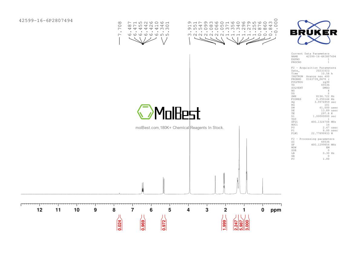 42599-16-6 fiziksel numune test spektrumu (NMR)
