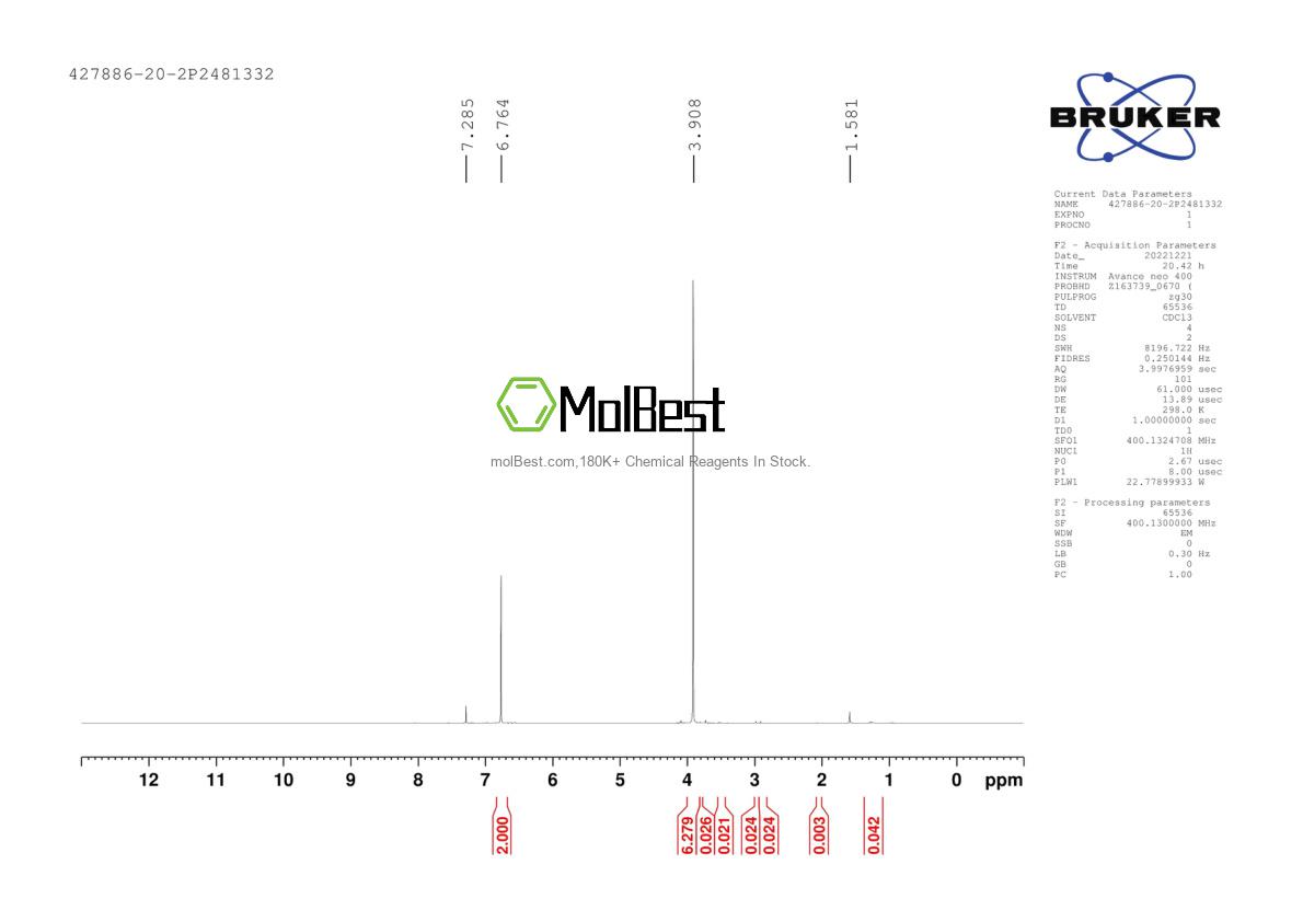 427886-20-2 fiziksel numune test spektrumu (NMR)
