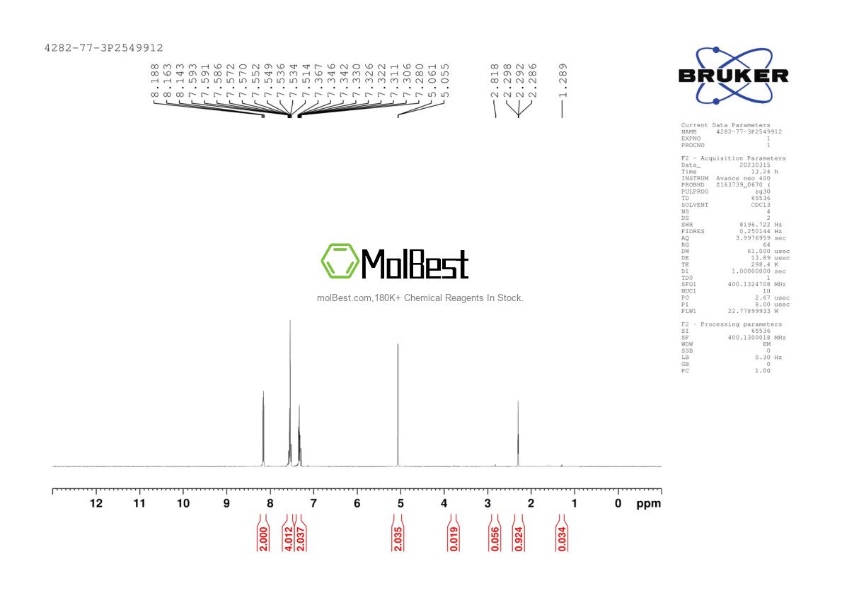 4282-77-3 fiziksel numune test spektrumu (NMR)