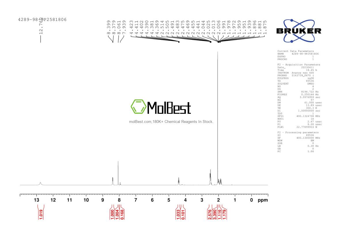 Physical sample testing spectrum (NMR) of 4289-98-9