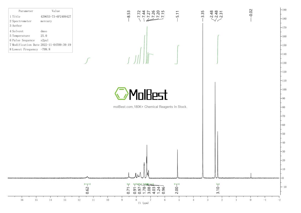 Spektrum pengujian sampel fisik (NMR) 429653-73-6