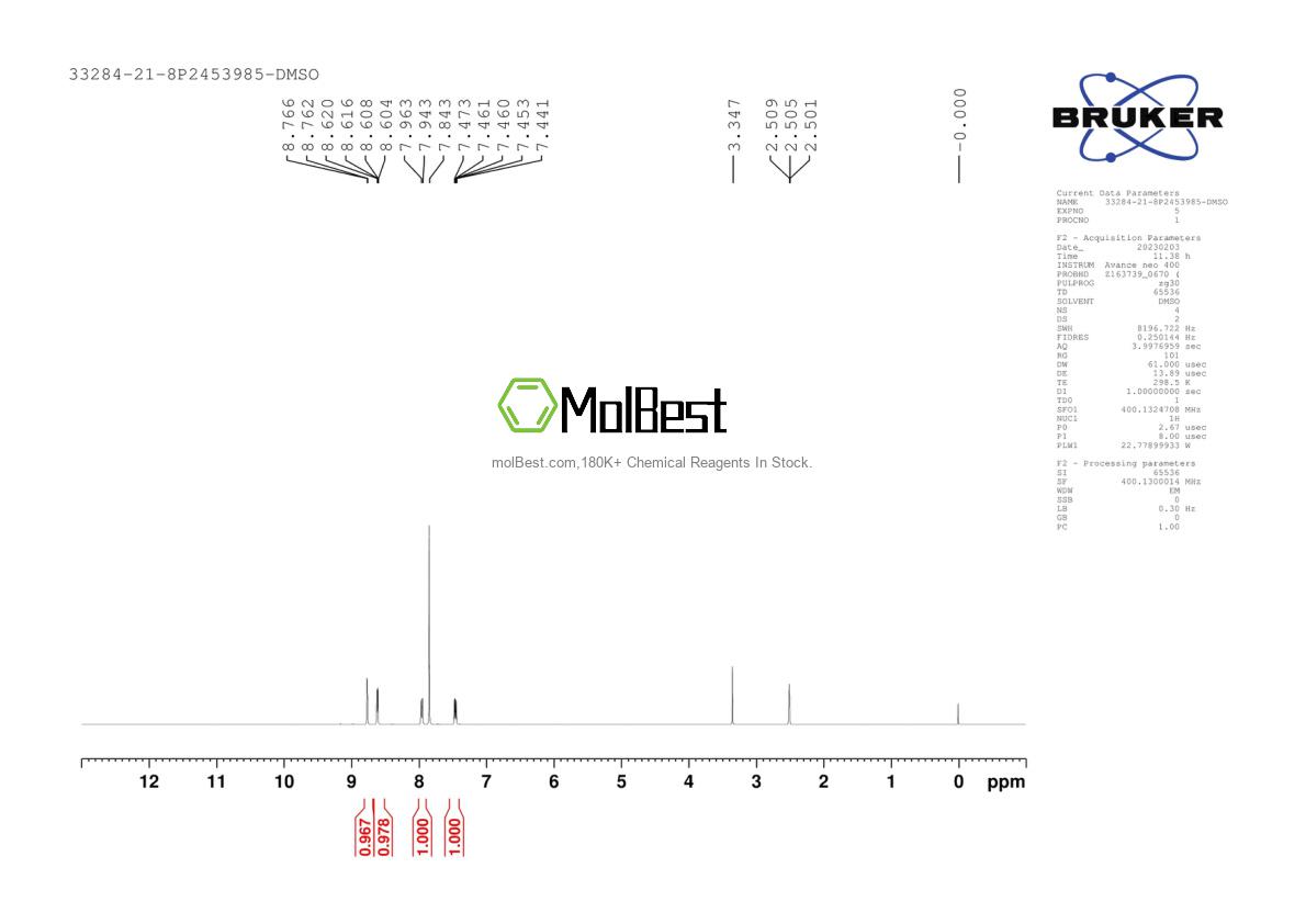 Physical sample testing spectrum (NMR) of 4300-97-4