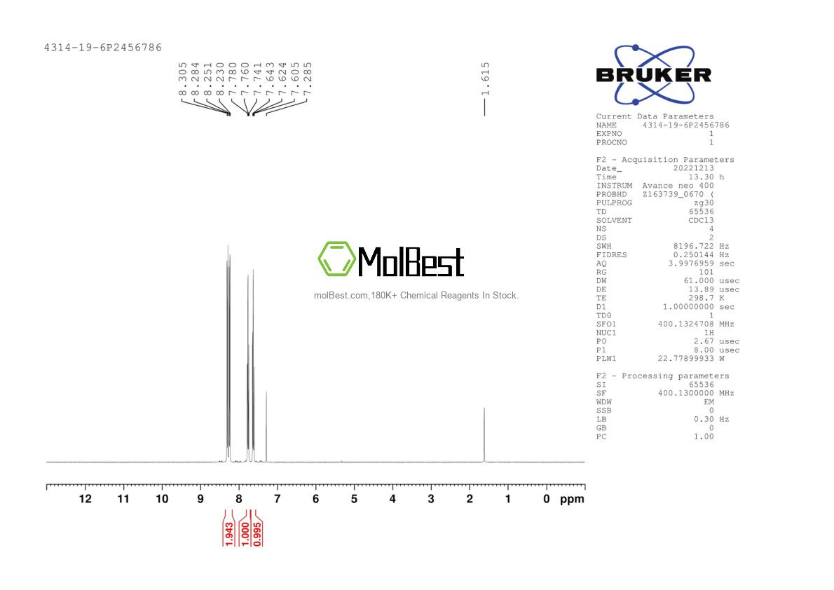 Physical sample testing spectrum (NMR) of 4314-19-6