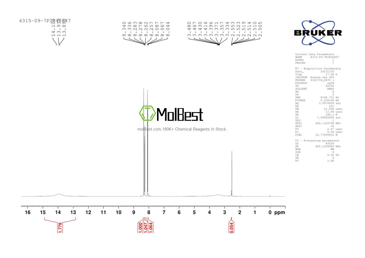 Physical sample testing spectrum (NMR) of 4315-09-7