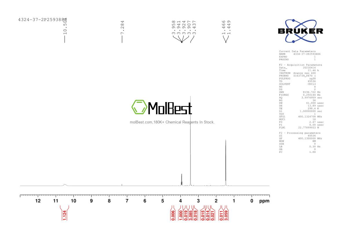 Physical sample testing spectrum (NMR) of 4324-37-2