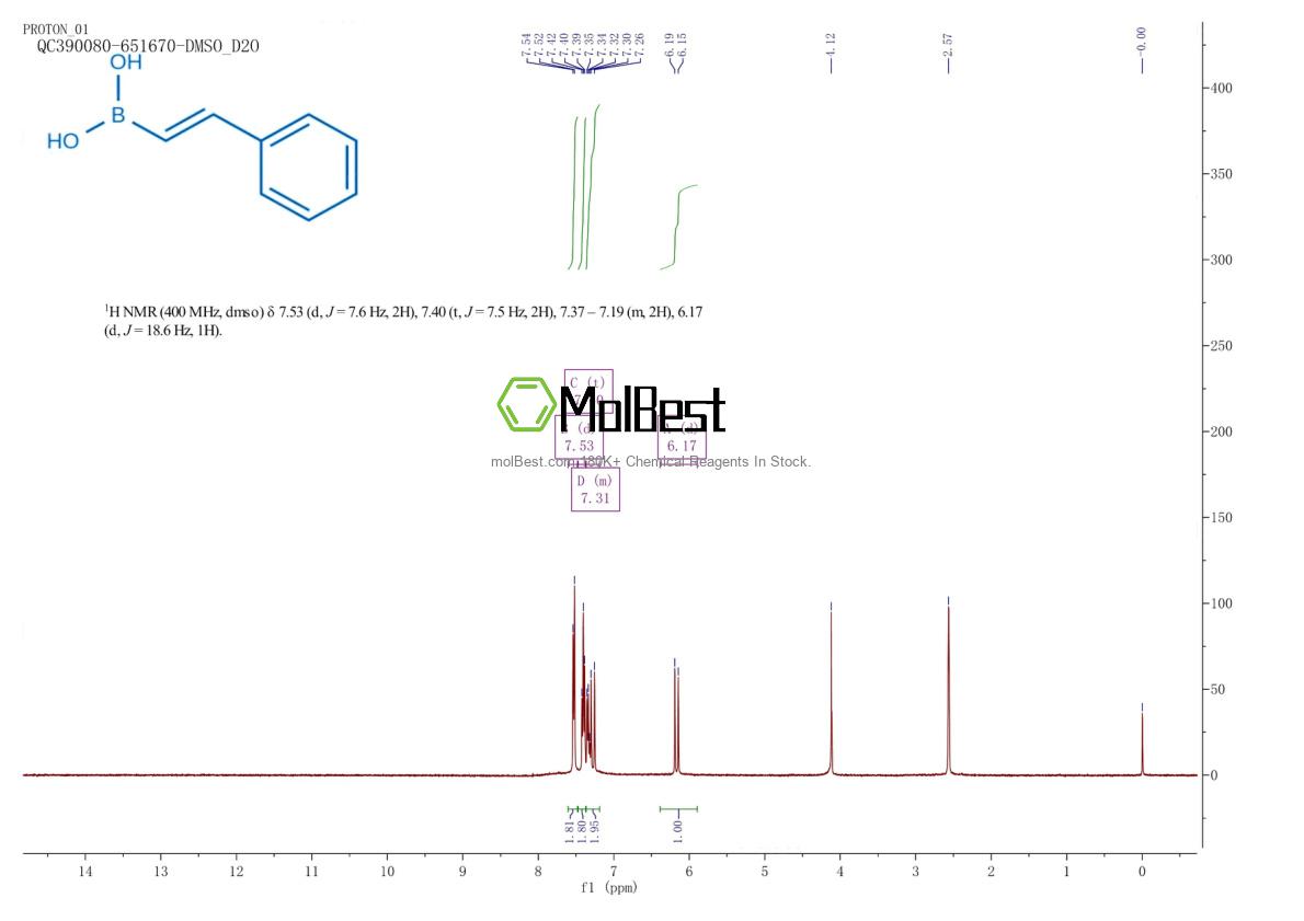Espectro de teste de amostra física (NMR) de 4363-35-3