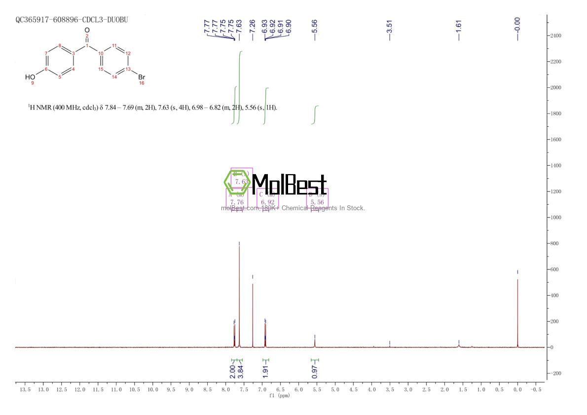 Espectro de teste de amostra física (NMR) de 4369-50-0