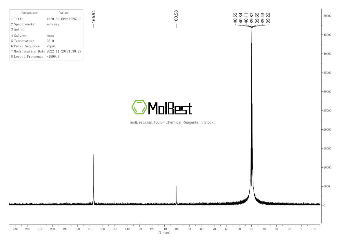 Espectro de teste de amostra física (NMR) de 4370-59-6