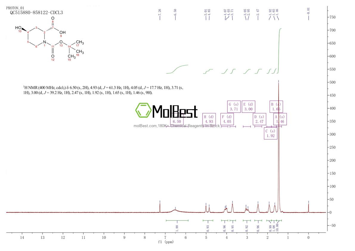 Physical sample testing spectrum (NMR) of 441044-11-7