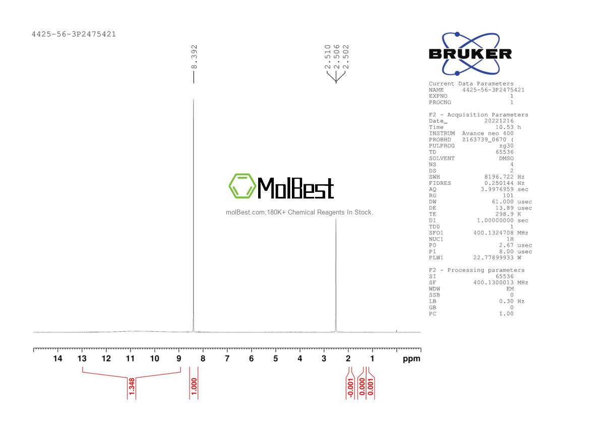 Physical sample testing spectrum (NMR) of 4425-56-3