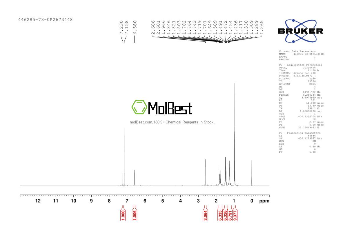 Physical sample testing spectrum (NMR) of 446285-73-0