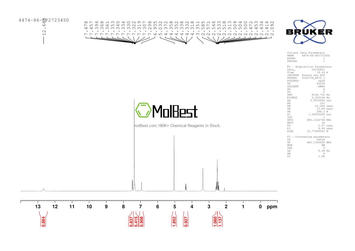 4474-86-6 fiziksel numune test spektrumu (NMR)