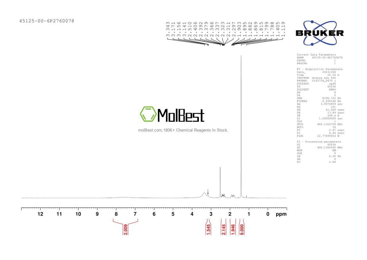 Physical sample testing spectrum (NMR) of 45125-00-6