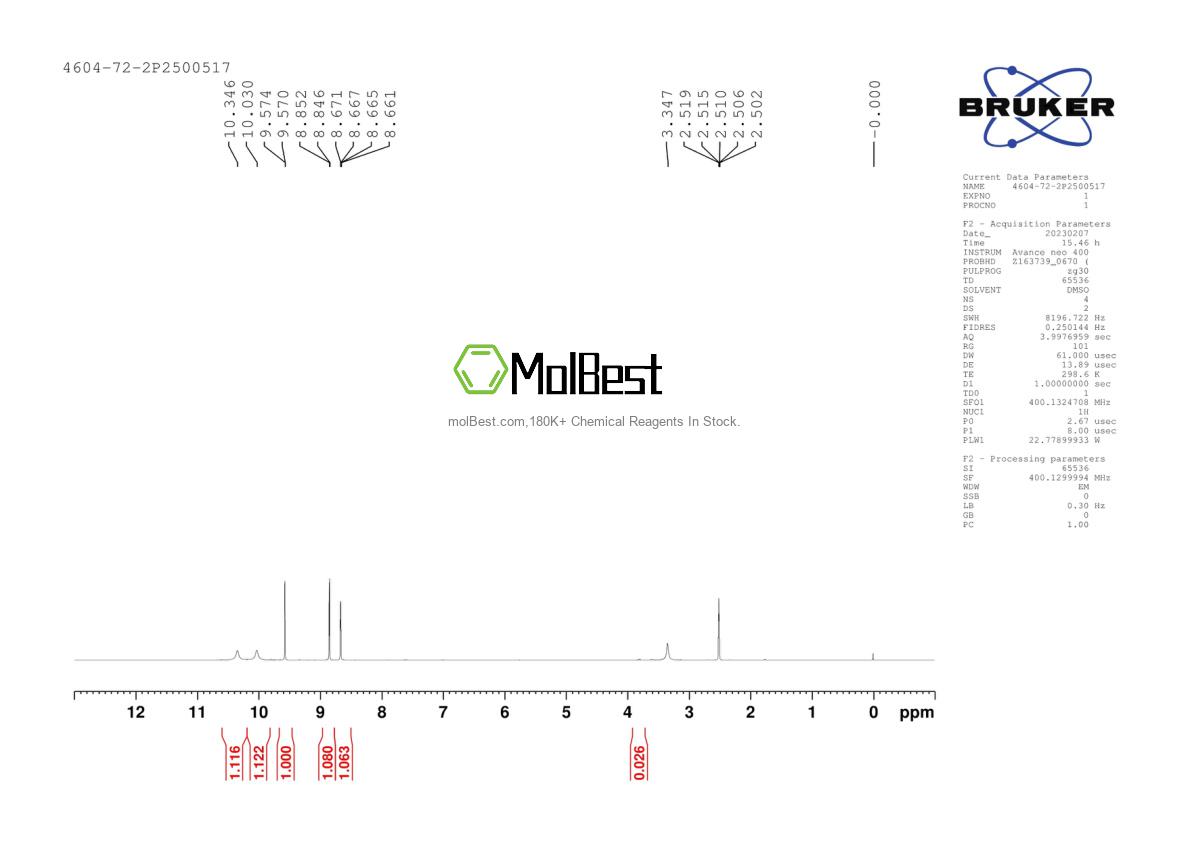 Physical sample testing spectrum (NMR) of 4604-72-2