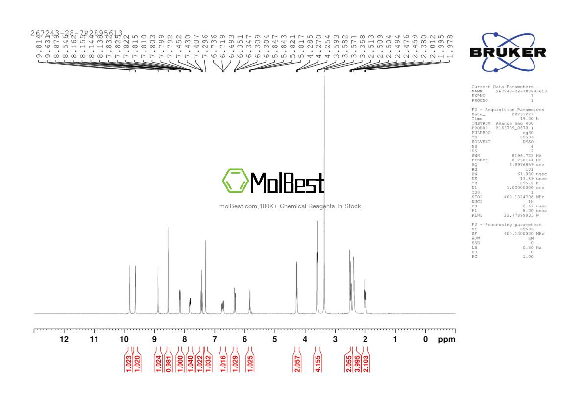 Physical sample testing spectrum (NMR) of 463-00-3