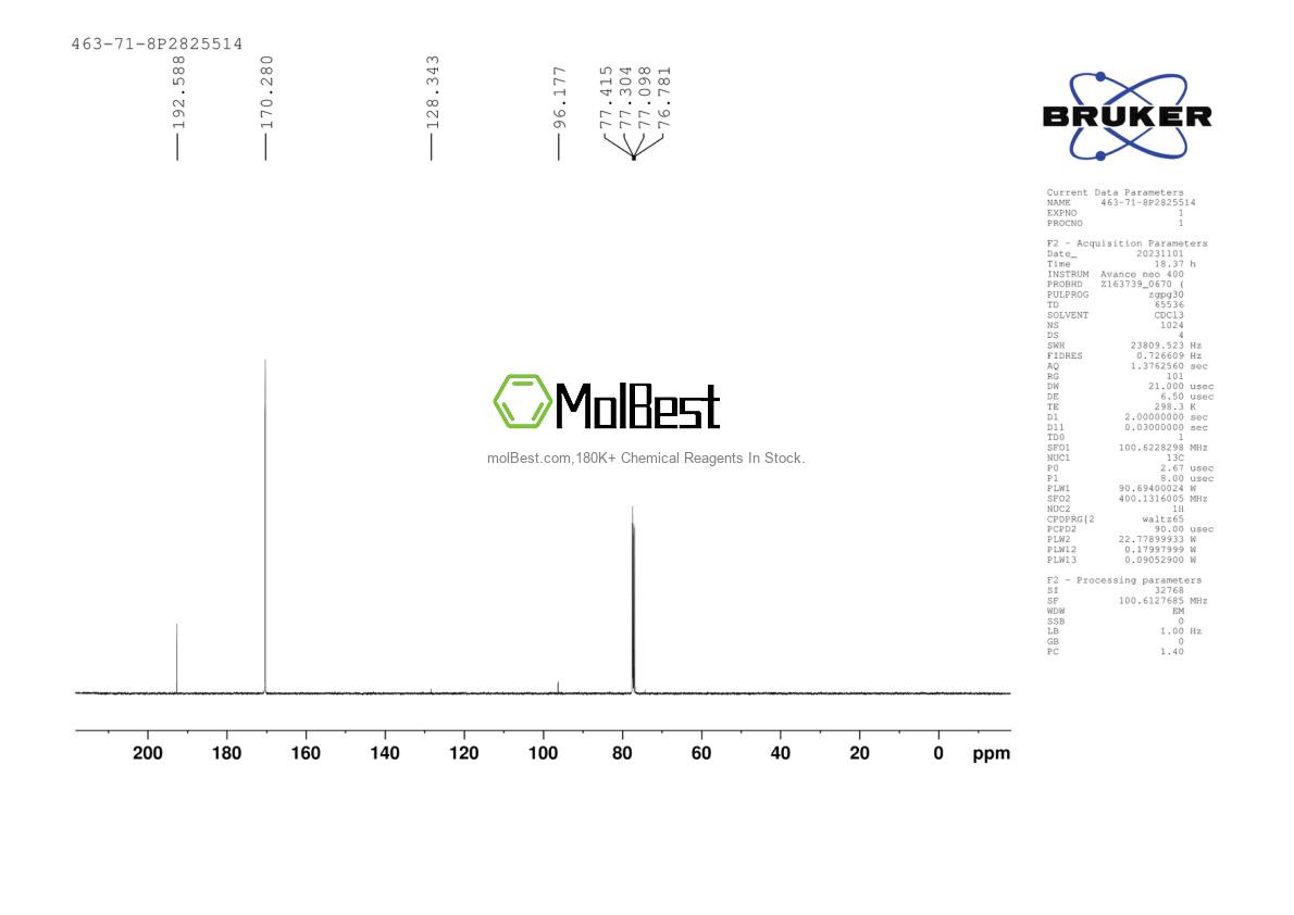 Physical sample testing spectrum (NMR) of 463-71-8