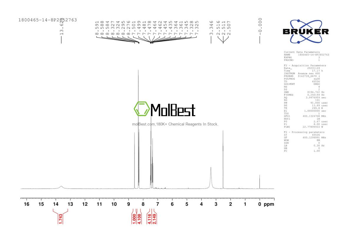 Physical sample testing spectrum (NMR) of 4701-17-1