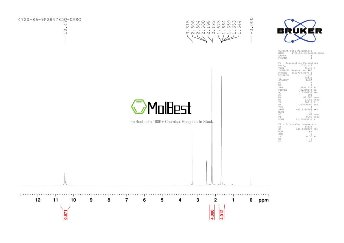 Physical sample testing spectrum (NMR) of 4720-86-9
