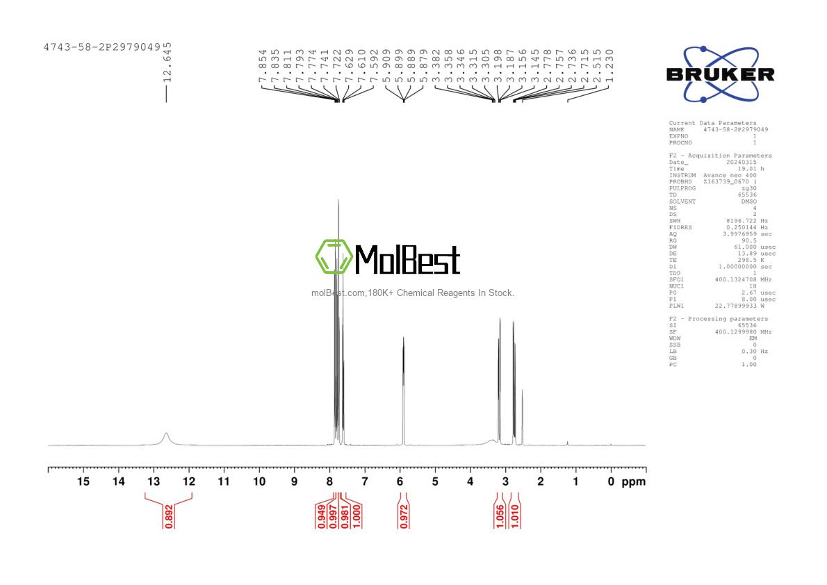 4743-58-2 fiziksel numune test spektrumu (NMR)