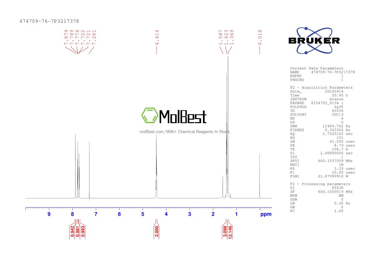 474709-76-7 fiziksel numune test spektrumu (NMR)