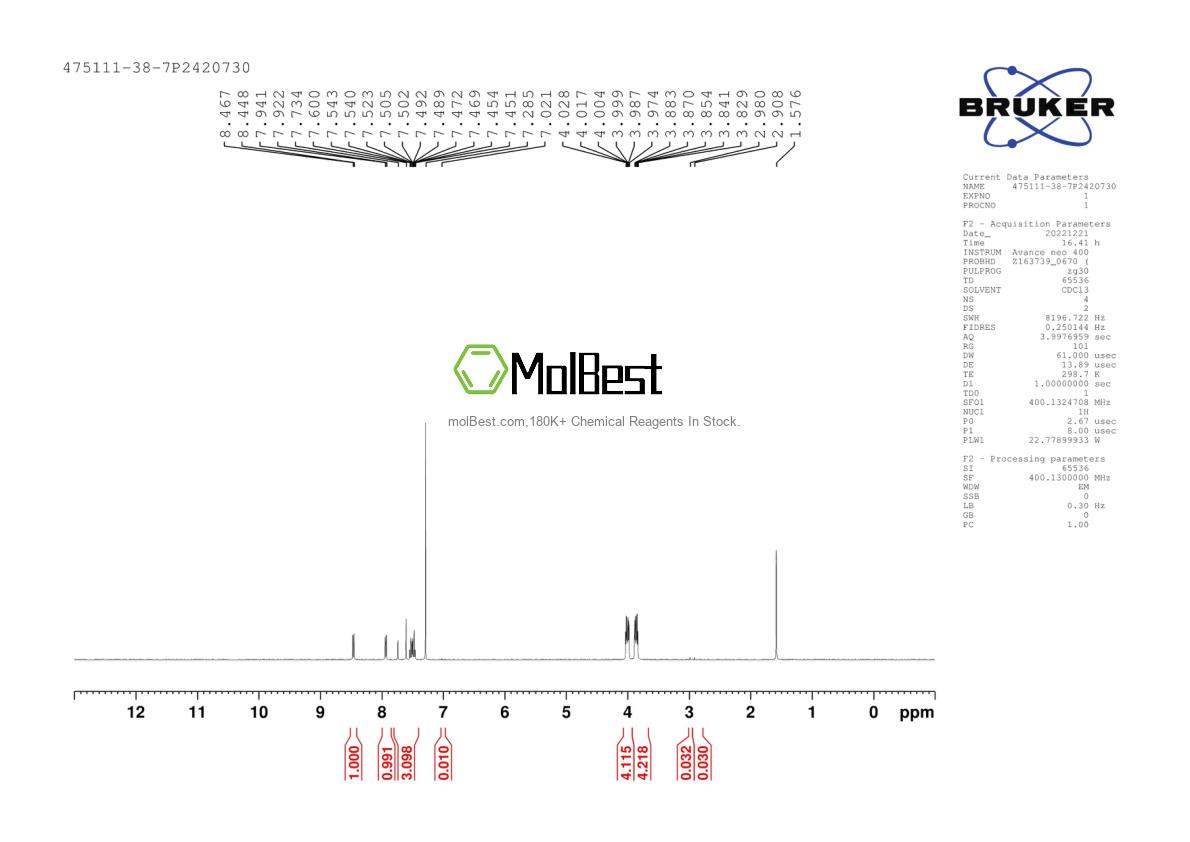 475111-38-7 fiziksel numune test spektrumu (NMR)