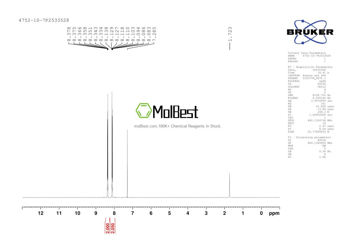 Physical sample testing spectrum (NMR) of 4752-10-7