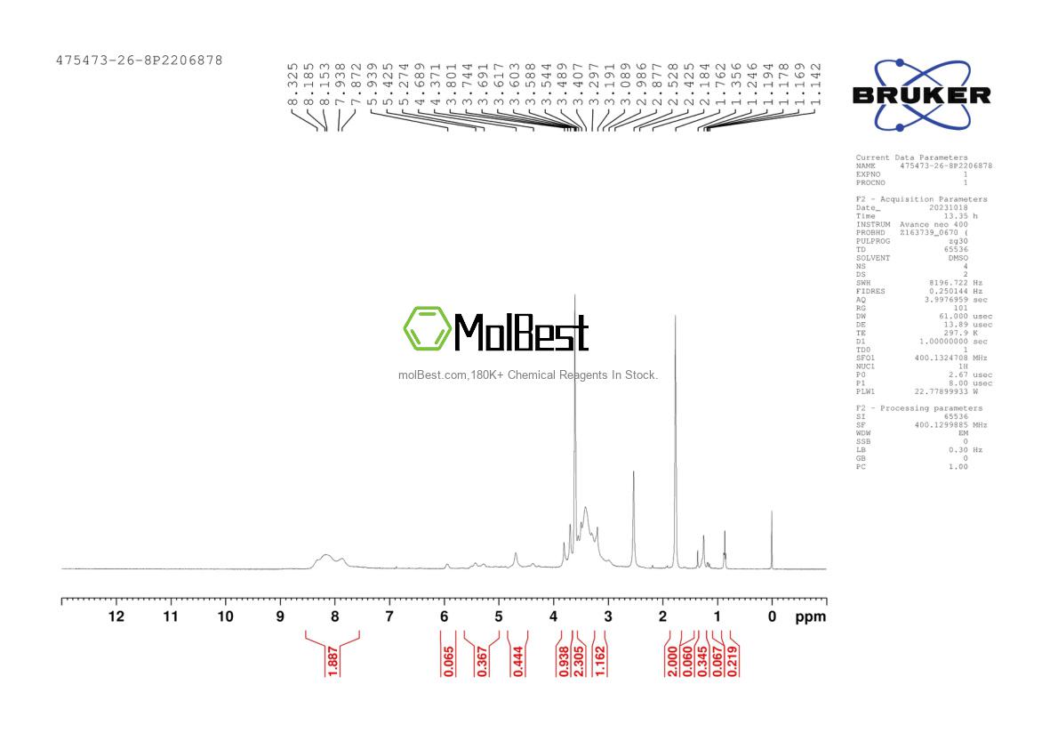 475473-26-8 fiziksel numune test spektrumu (NMR)