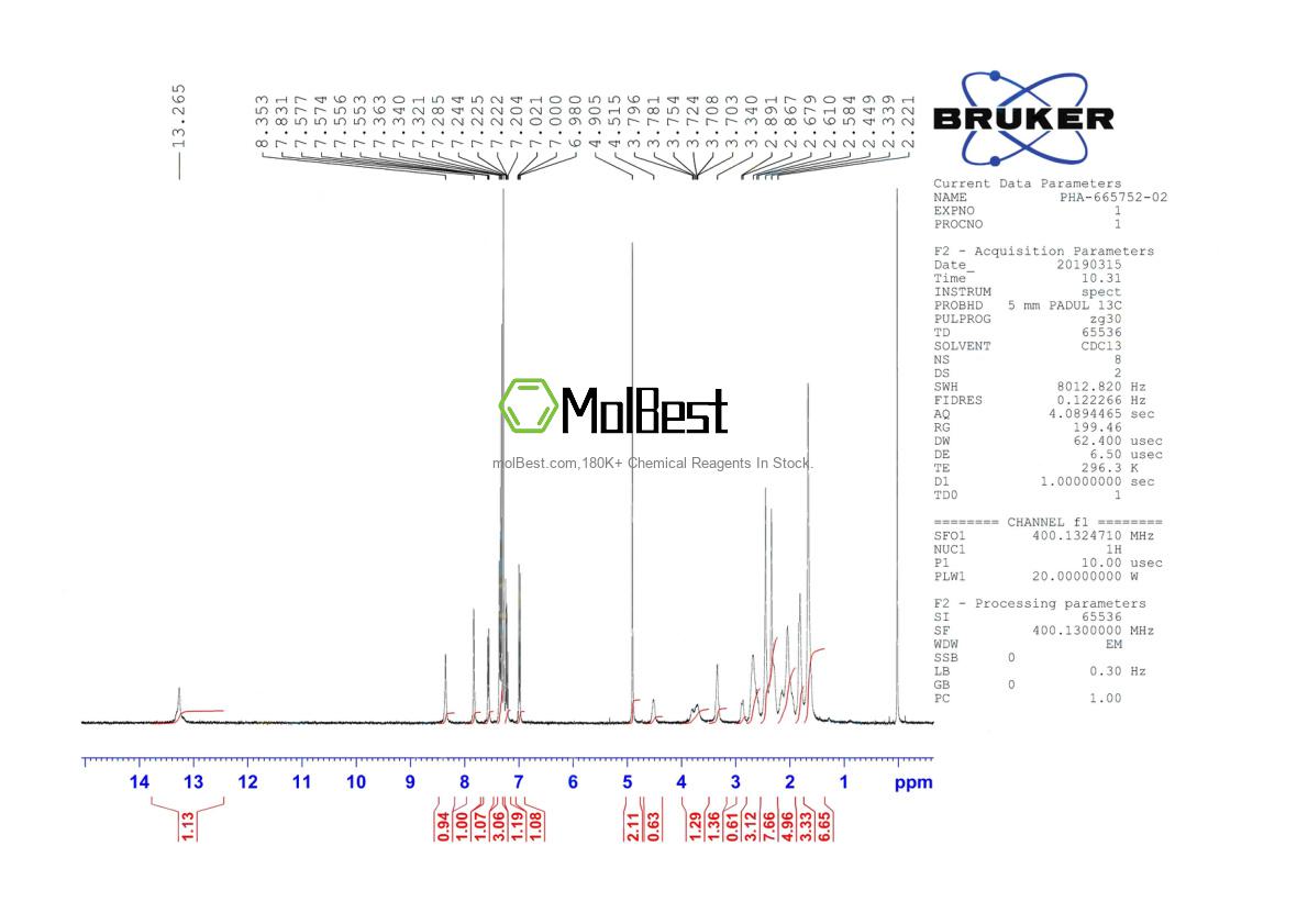 Spektrum pengujian sampel fisik (NMR) 477575-56-7