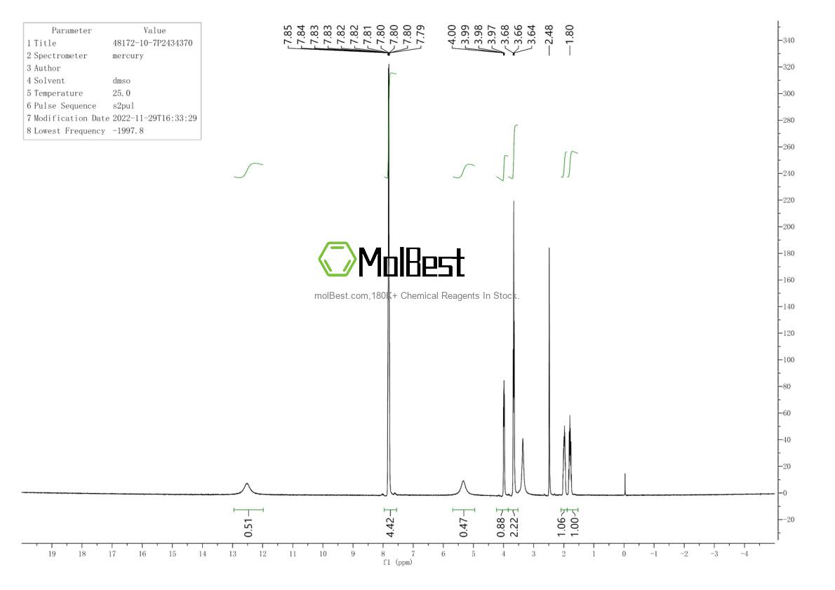Spektrum pengujian sampel fisik (NMR) 48172-10-7