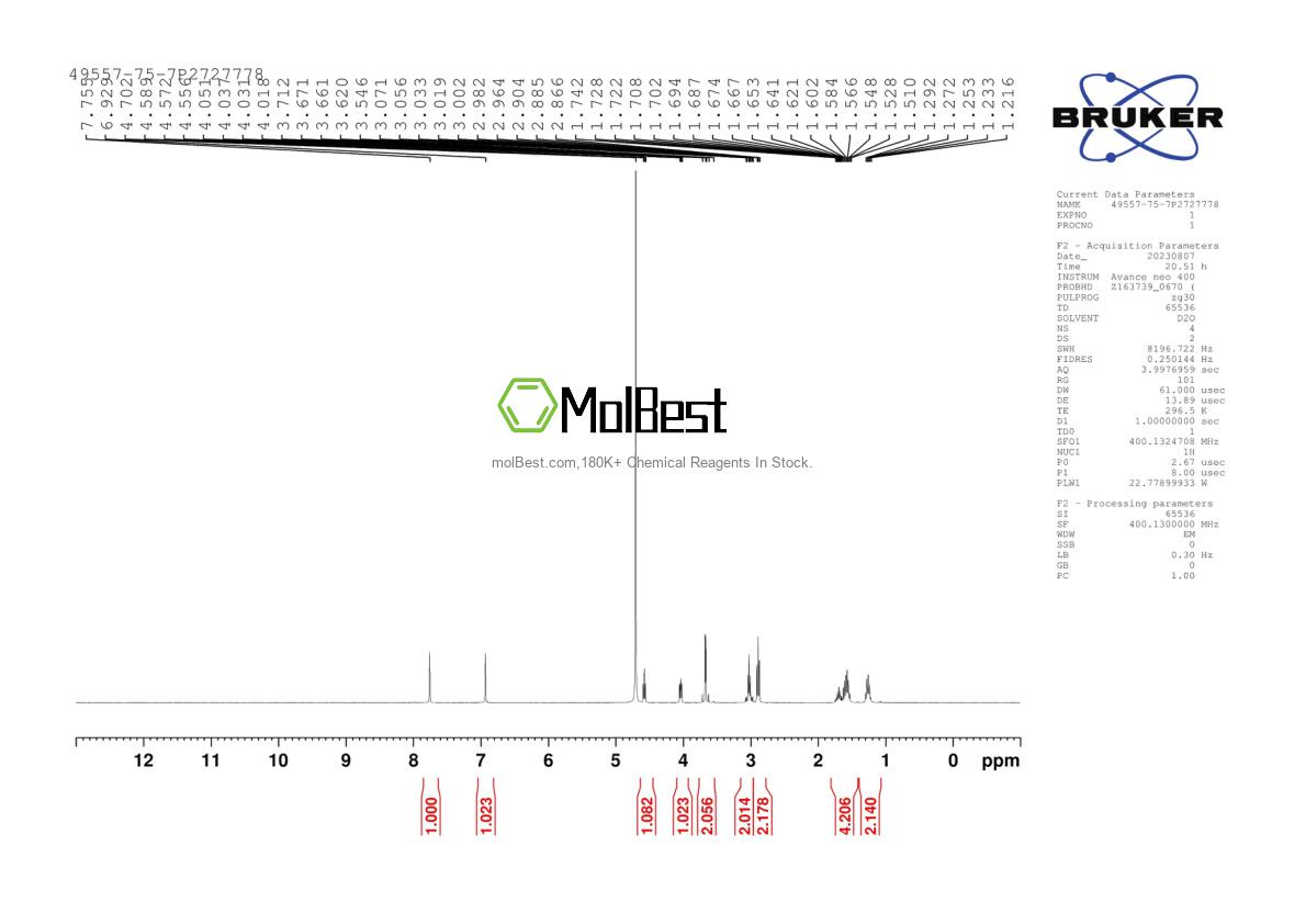 49557-75-7 fiziksel numune test spektrumu (NMR)
