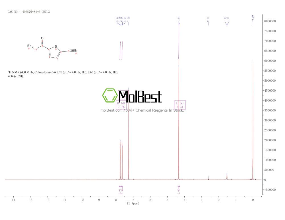 Physical sample testing spectrum (NMR) of 496879-84-6