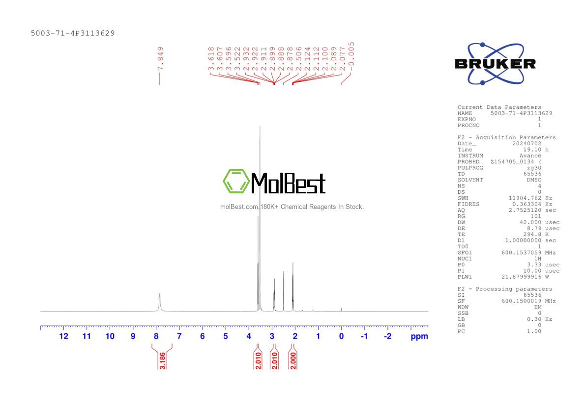 Physical sample testing spectrum (NMR) of 5003-71-4