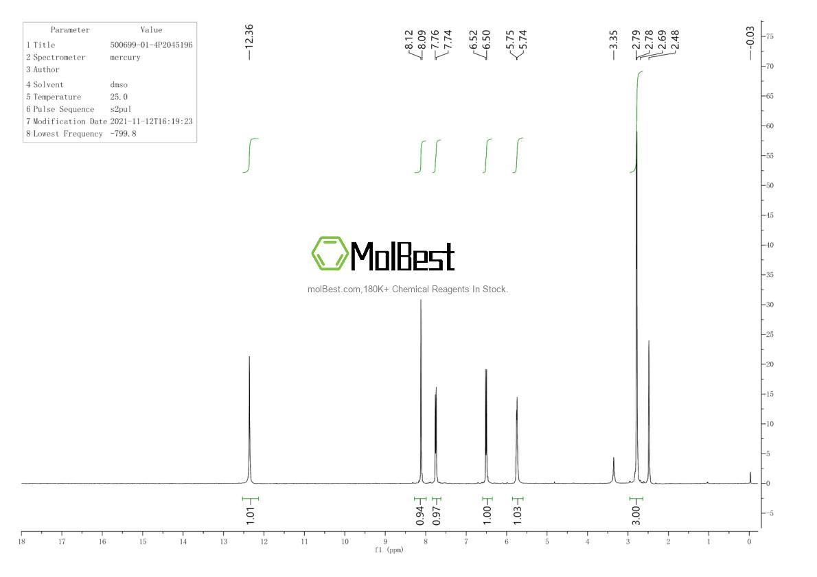Physical sample testing spectrum (NMR) of 500699-01-4