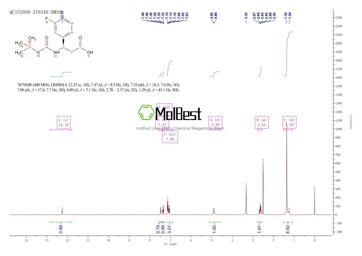 Physical sample testing spectrum (NMR) of 500789-04-8