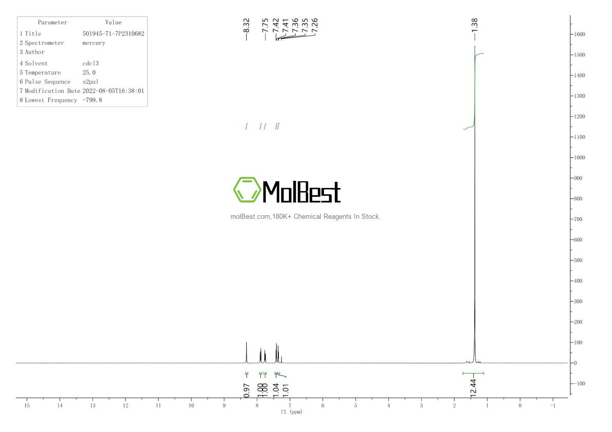Spektrum pengujian sampel fisik (NMR) 501945-71-7