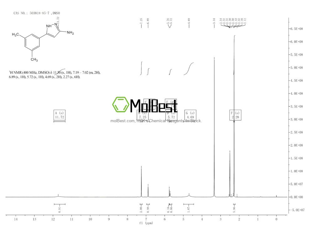 Physical sample testing spectrum (NMR) of 503818-85-7