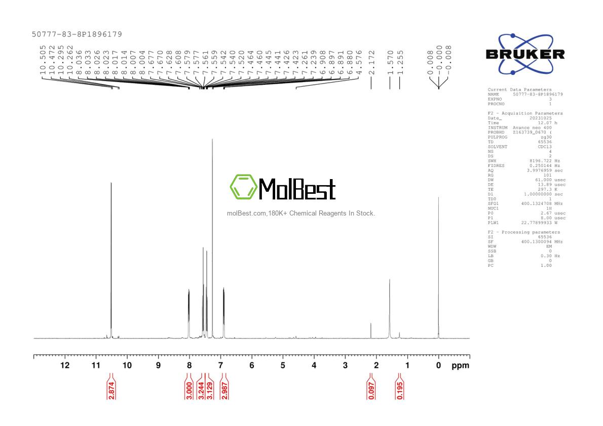 Physical sample testing spectrum (NMR) of 50777-83-8