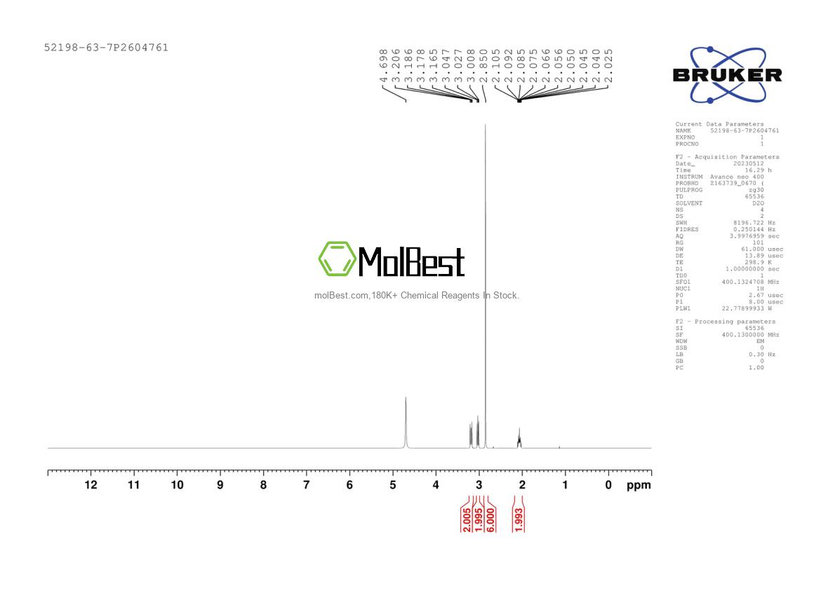 Physical sample testing spectrum (NMR) of 52198-63-7