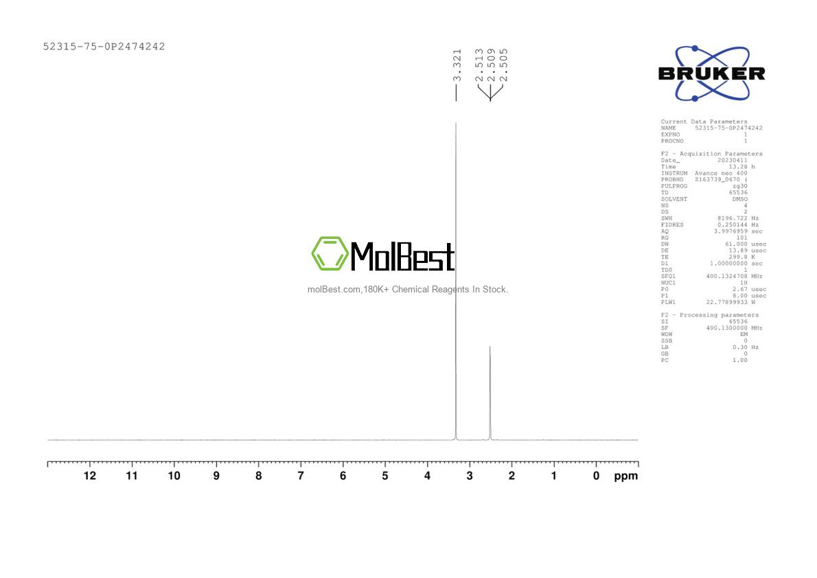 Physical sample testing spectrum (NMR) of 52315-75-0