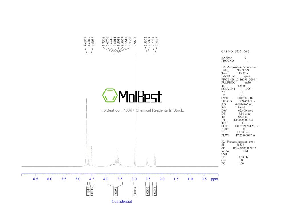 Spektrum pengujian sampel fisik (NMR) 52321-26-3