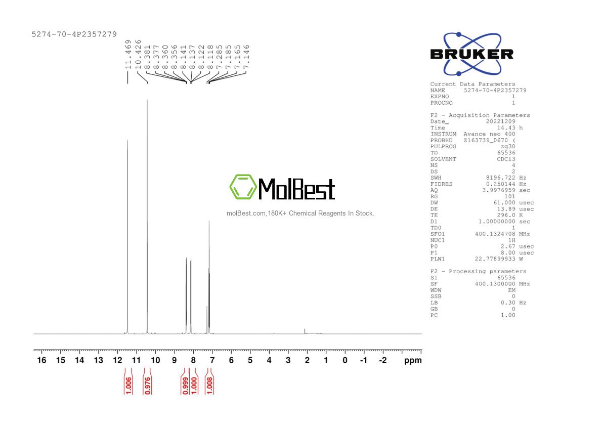 Physical sample testing spectrum (NMR) of 5274-70-4
