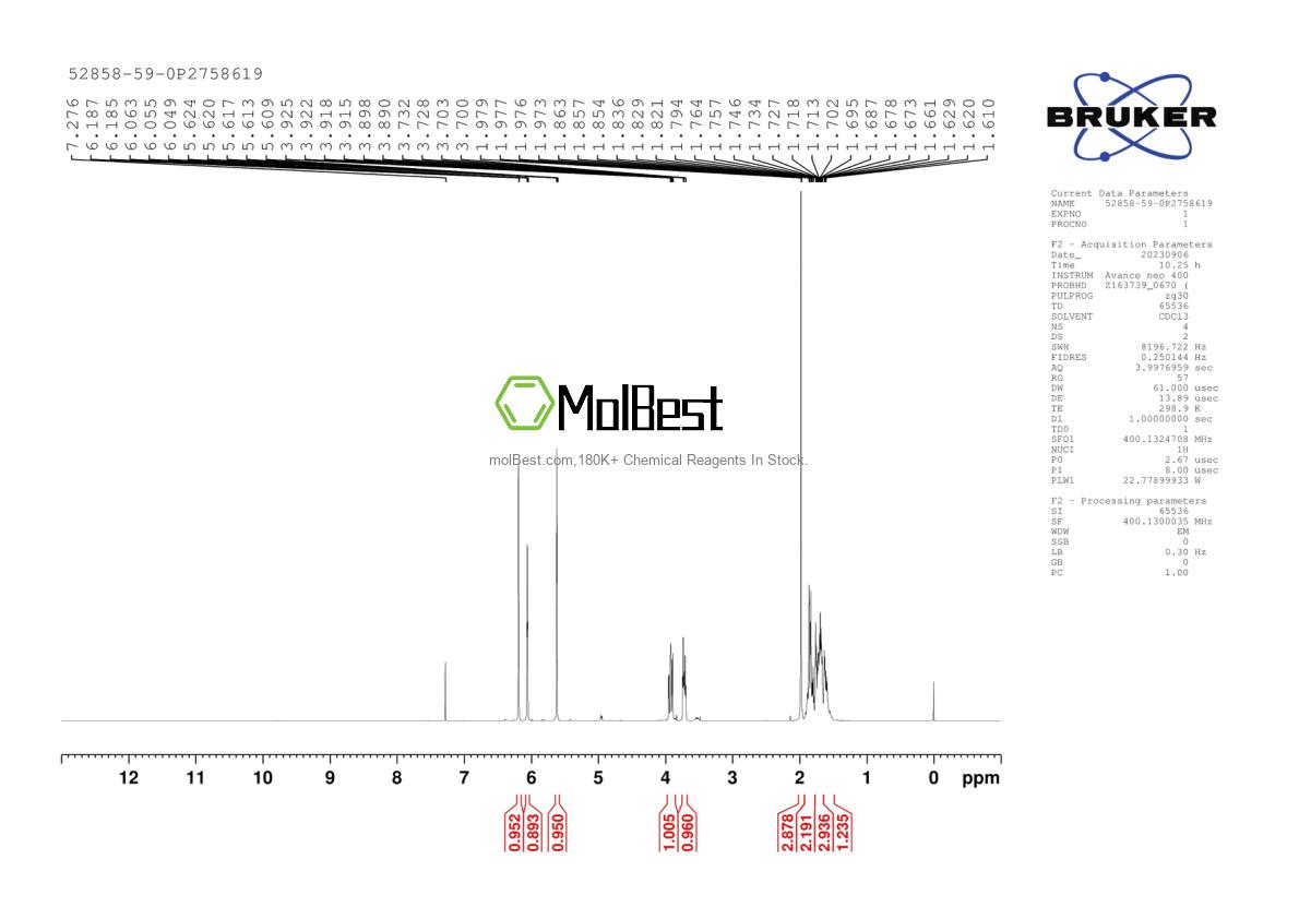 Physical sample testing spectrum (NMR) of 52858-59-0
