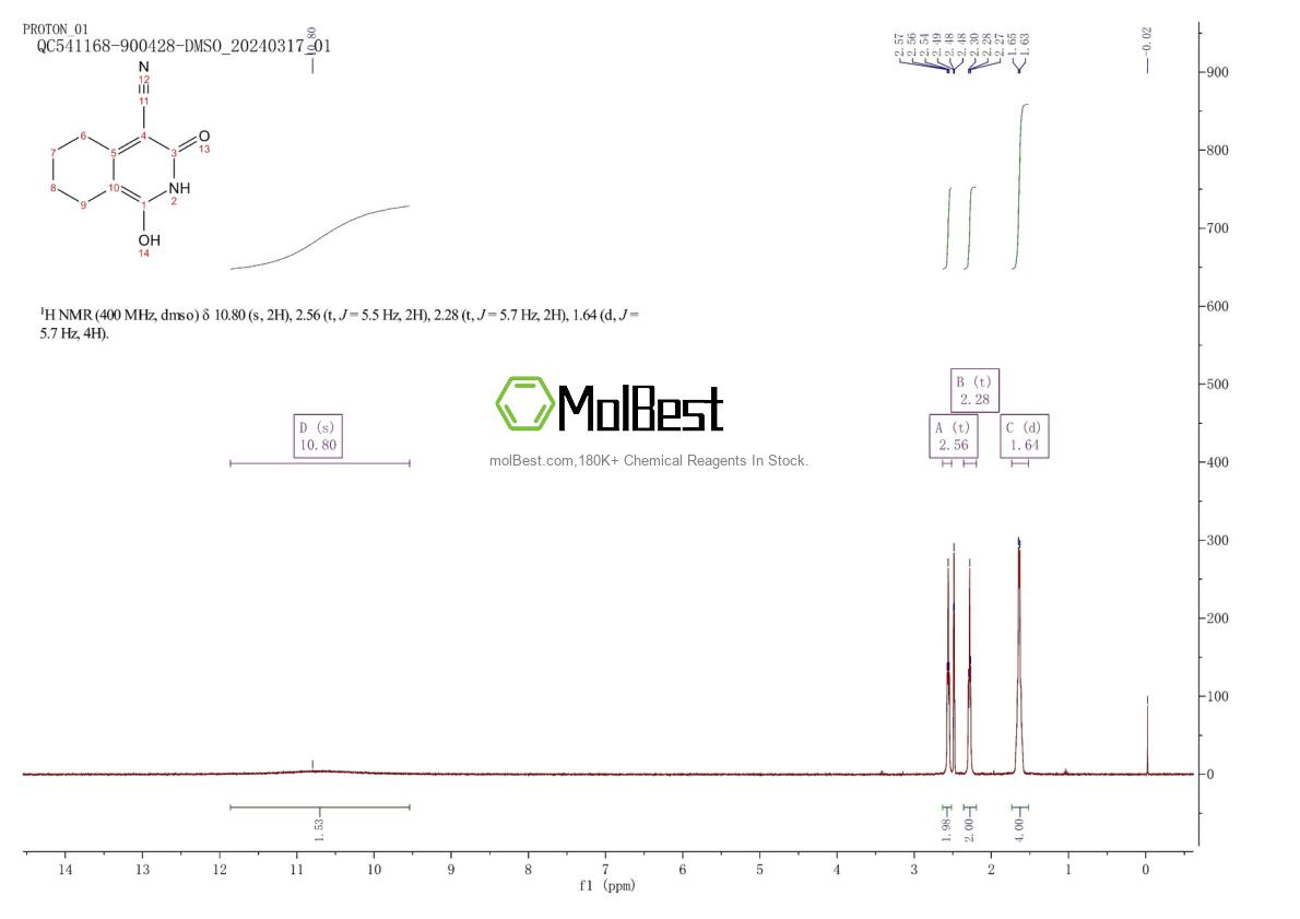Physical sample testing spectrum (NMR) of 52903-71-6