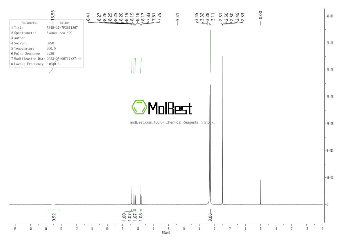 Physical sample testing spectrum (NMR) of 5345-27-7